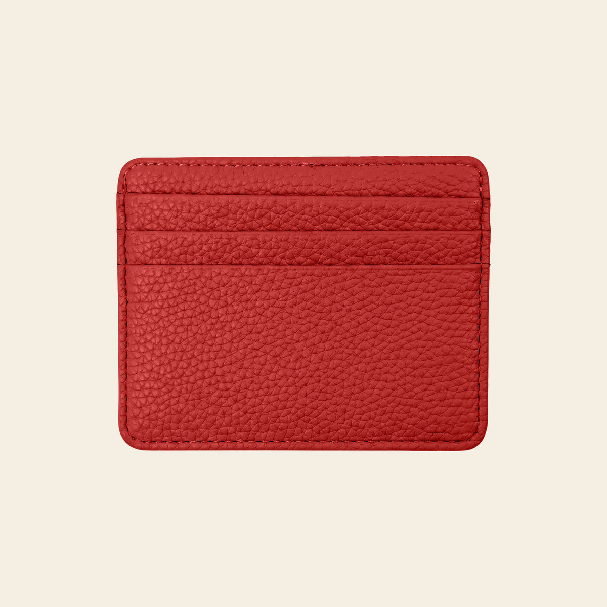 Porte-cartes en cuir simple extra plat