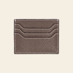 Porte-cartes en cuir plat zippé