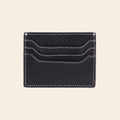 Porte-cartes en cuir plat zippé