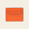 Porte-cartes en cuir plat zippé