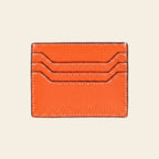 Porte-cartes en cuir plat zippé