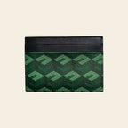 Porte-cartes en cuir motif monogramme