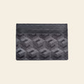 Porte-cartes en cuir motif monogramme
