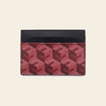Porte-cartes en cuir motif monogramme