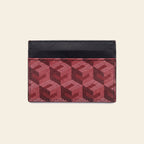 Porte-cartes en cuir motif monogramme