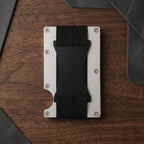 Porte-cartes en aluminium pour homme élastique automatique pop-up sécurisé anti-RFID