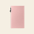 Porte-cartes en aluminium pour homme fin automatique pop-up sécurisé anti-RFID