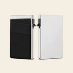 Porte-cartes en aluminium pour homme fin automatique pop-up sécurisé anti-RFID