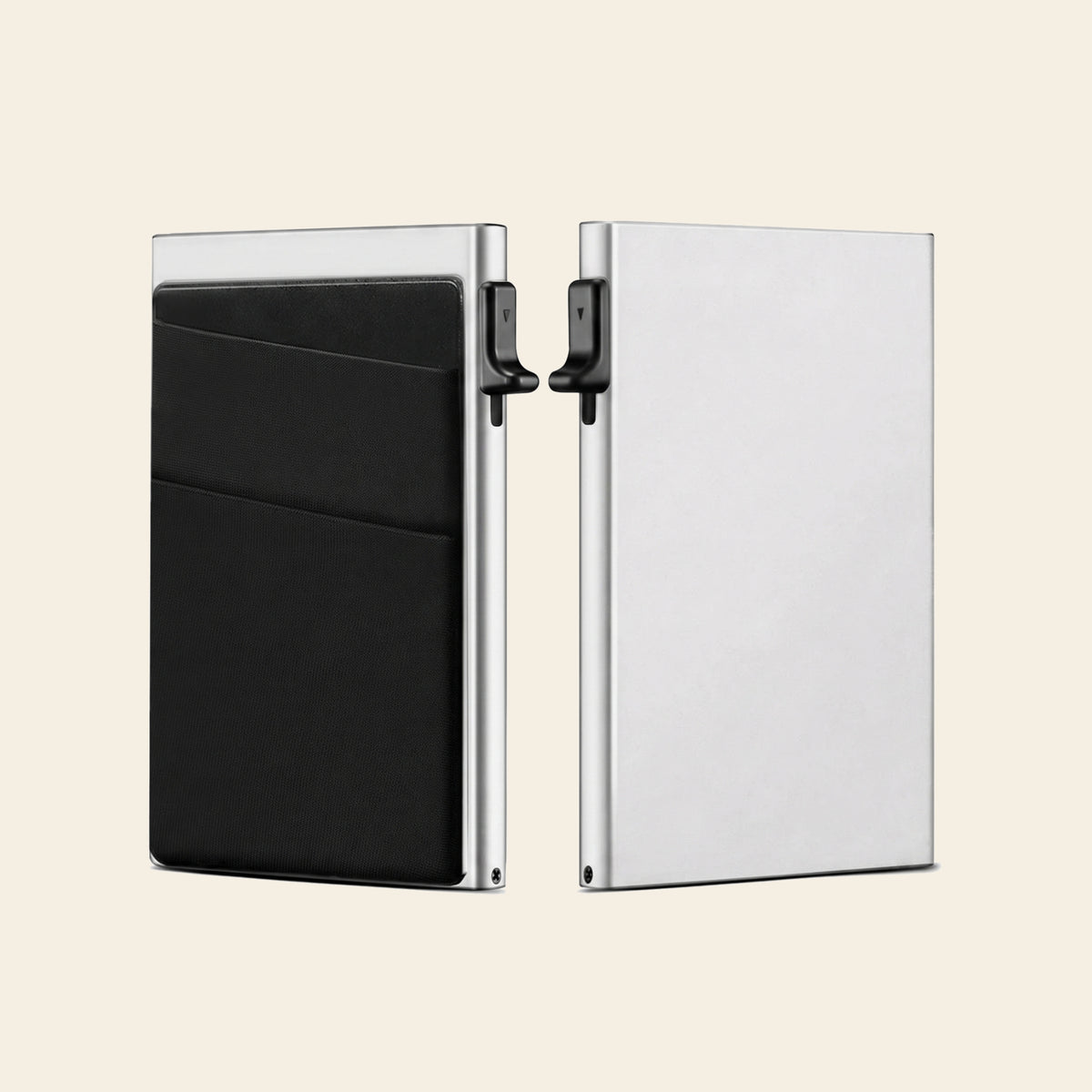 Porte-cartes en aluminium pour homme fin automatique pop-up sécurisé anti-RFID