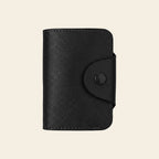 Porte-cartes en cuir luxe accordéon grande capacité unisexe
