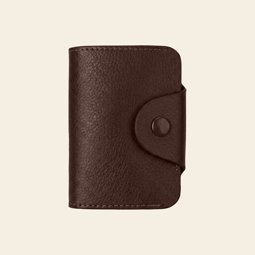 Porte-cartes en cuir luxe accordéon grande capacité unisexe