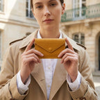 Porte-cartes en cuir luxe pour femme enveloppe
