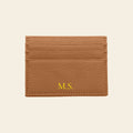 Porte-cartes en cuir luxe pour femme personnalisé initiales