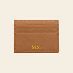 Porte-cartes en cuir luxe pour femme personnalisé initiales
