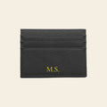 Porte-cartes en cuir luxe pour femme personnalisé initiales