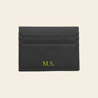 Porte-cartes en cuir luxe pour femme personnalisé initiales