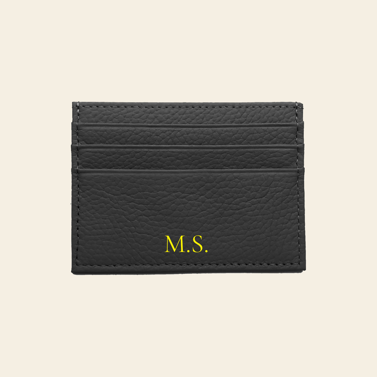 Porte-cartes en cuir luxe pour femme personnalisé initiales