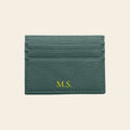 Porte-cartes en cuir luxe pour femme personnalisé initiales
