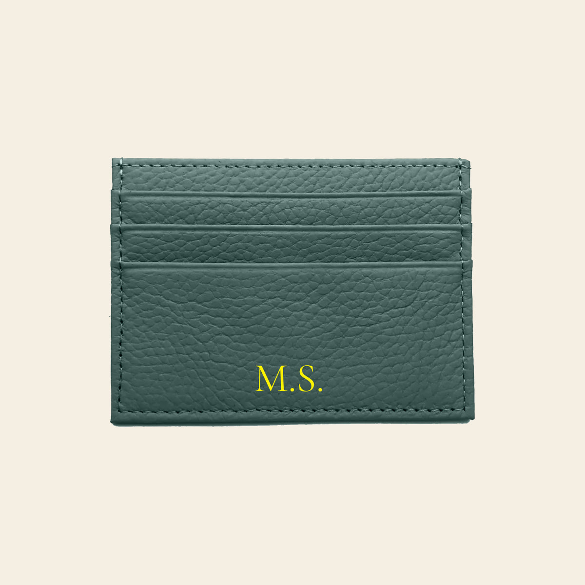 Porte-cartes en cuir luxe pour femme personnalisé initiales