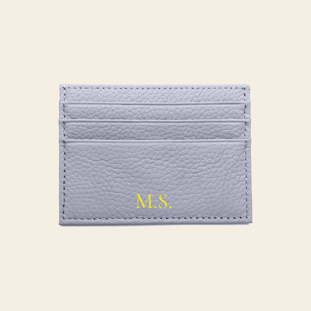 Porte-cartes en cuir luxe pour femme personnalisé initiales