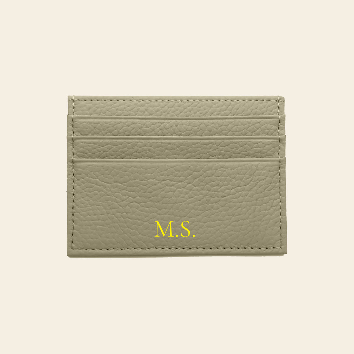 Porte-cartes en cuir luxe pour femme personnalisé initiales