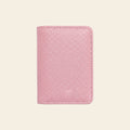 Porte-cartes en cuir luxe pour femme pliable 2 volets
