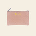 Porte-cartes en cuir luxe pour femme pochette zippé porte monnaie personnalisé