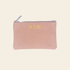 Porte-cartes en cuir luxe pour femme pochette zippé porte monnaie personnalisé