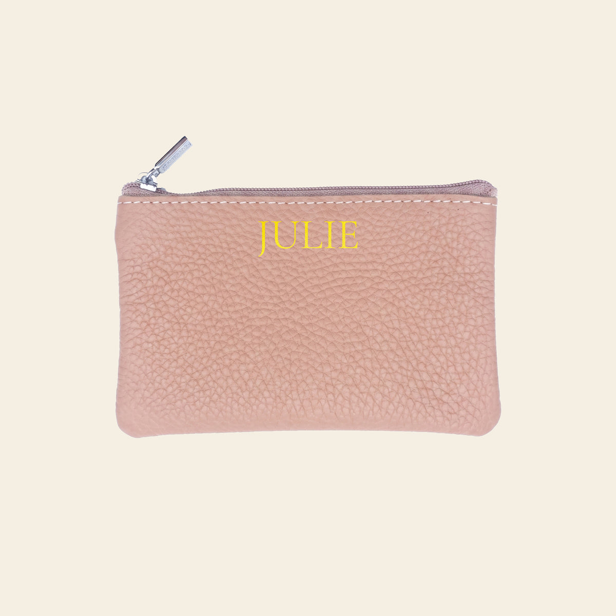 Porte-cartes en cuir luxe pour femme pochette zippé porte monnaie personnalisé