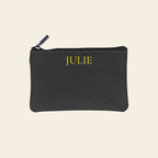 Porte-cartes en cuir luxe pour femme pochette zippé porte monnaie personnalisé