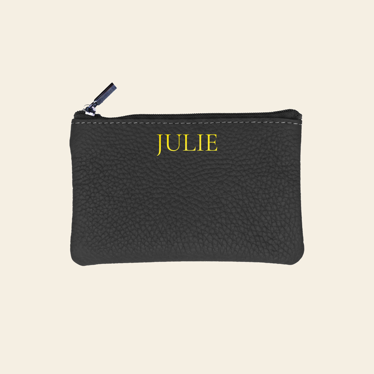 Porte-cartes en cuir luxe pour femme pochette zippé porte monnaie personnalisé