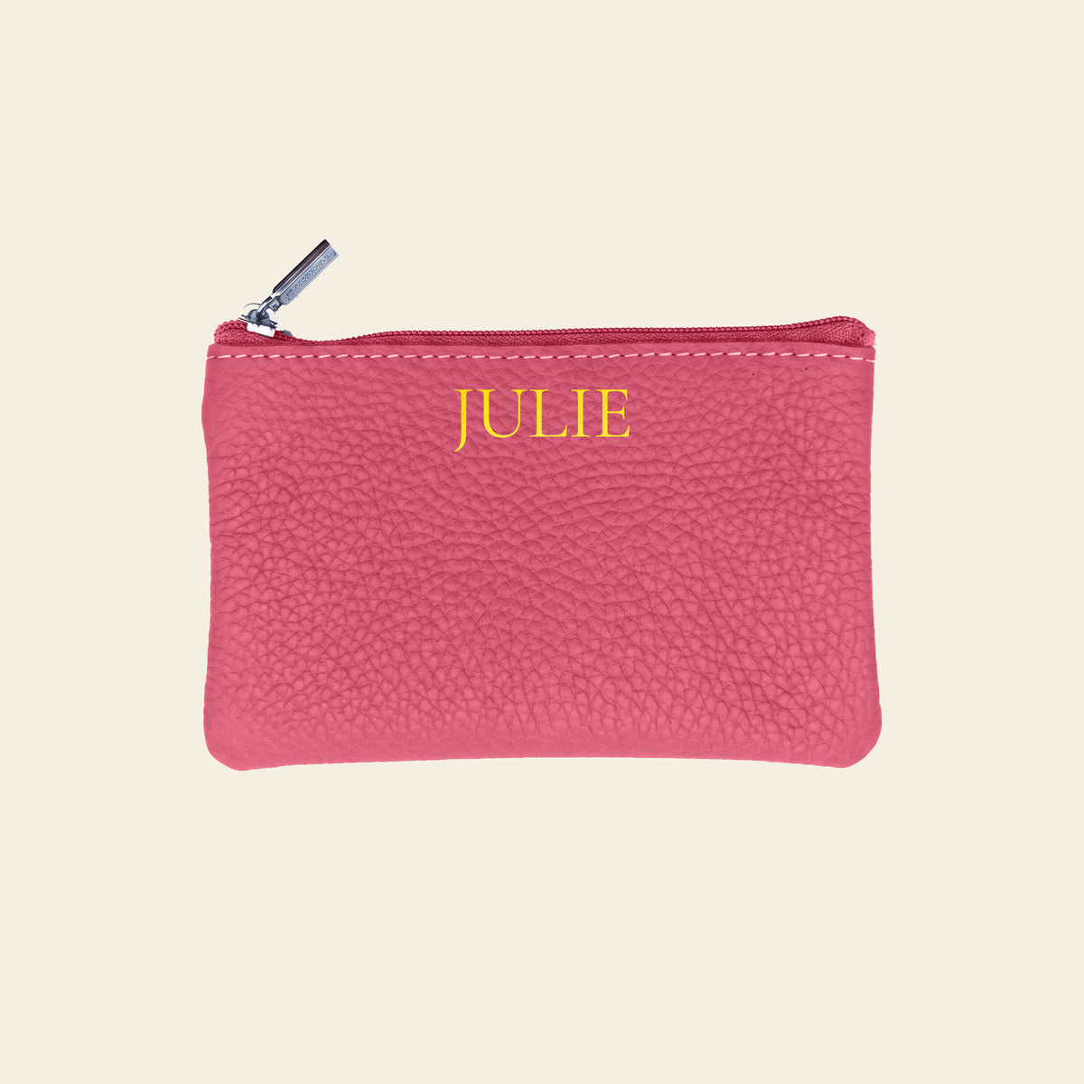 Porte-cartes en cuir luxe pour femme pochette zippé porte monnaie personnalisé