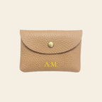 Porte-cartes en cuir luxe pour femme porte monnaie personnalisé initiales