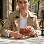 Porte-cartes en cuir luxe pour femme porte monnaie personnalisé initiales