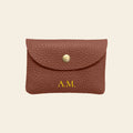 Porte-cartes en cuir luxe pour femme porte monnaie personnalisé initiales