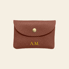 Porte-cartes en cuir luxe pour femme porte monnaie personnalisé initiales