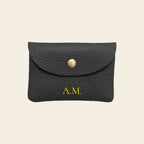 Porte-cartes en cuir luxe pour femme porte monnaie personnalisé initiales