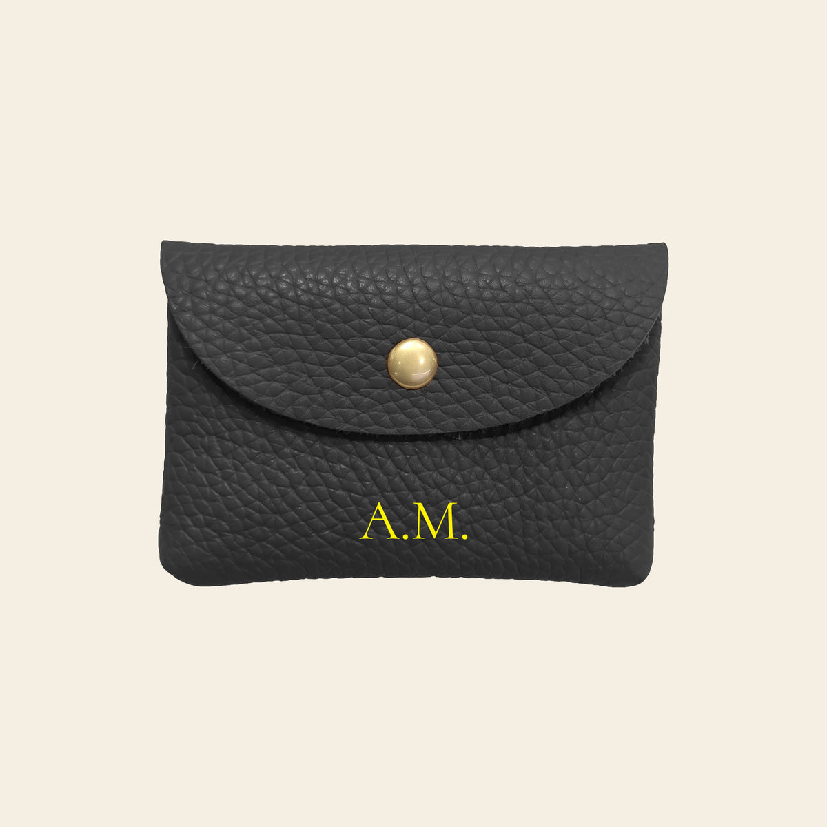 Porte-cartes en cuir luxe pour femme porte monnaie personnalisé initiales