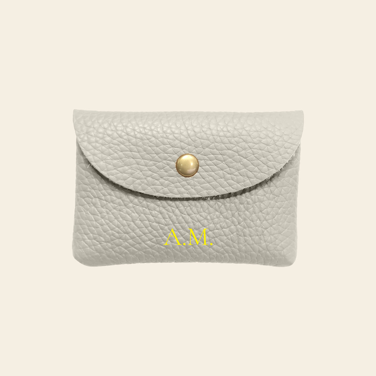 Porte-cartes en cuir luxe pour femme porte monnaie personnalisé initiales