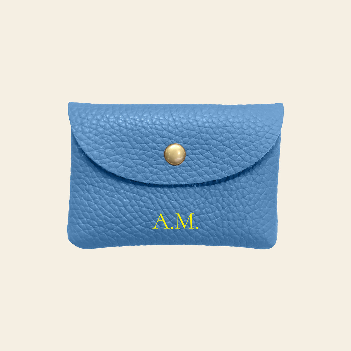 Porte-cartes en cuir luxe pour femme porte monnaie personnalisé initiales