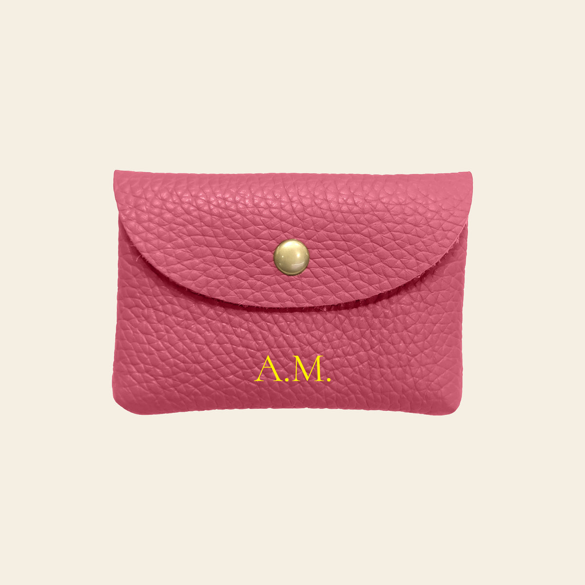 Porte-cartes en cuir luxe pour femme porte monnaie personnalisé initiales