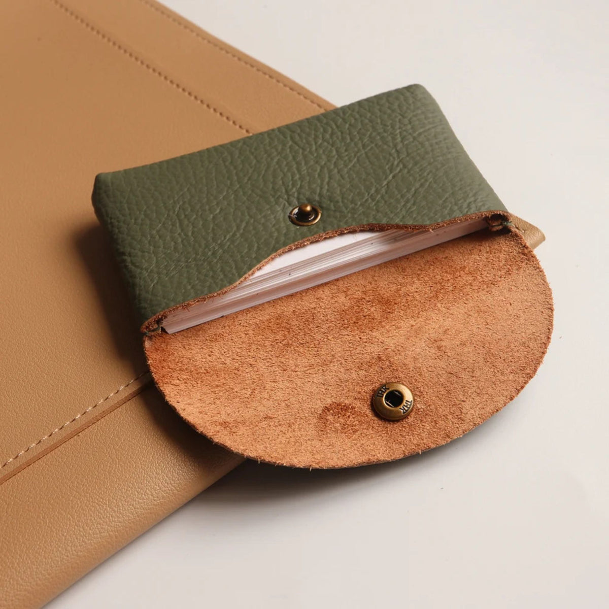 Porte-cartes en cuir luxe pour femme porte monnaie personnalisé initiales