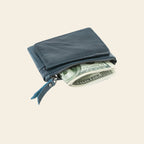 Porte-cartes en cuir luxe pour femme porte monnaie zippé compact