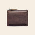 Porte-cartes en cuir luxe pour femme porte monnaie zippé compact