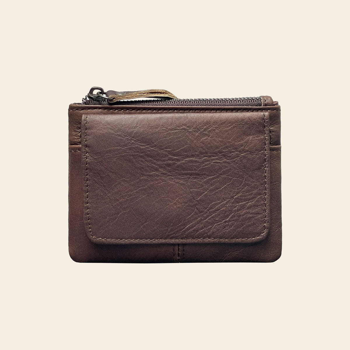 Porte-cartes en cuir luxe pour femme porte monnaie zippé compact