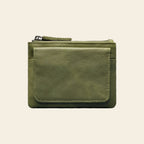 Porte-cartes en cuir luxe pour femme porte monnaie zippé compact