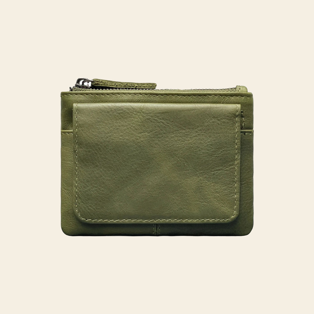Porte-cartes en cuir luxe pour femme porte monnaie zippé compact