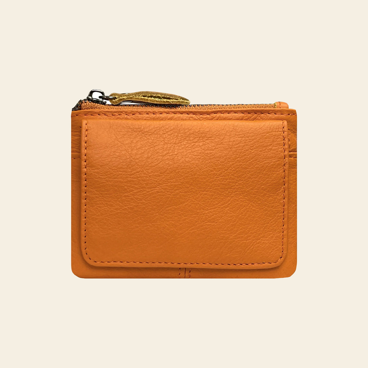 Porte-cartes en cuir luxe pour femme porte monnaie zippé compact