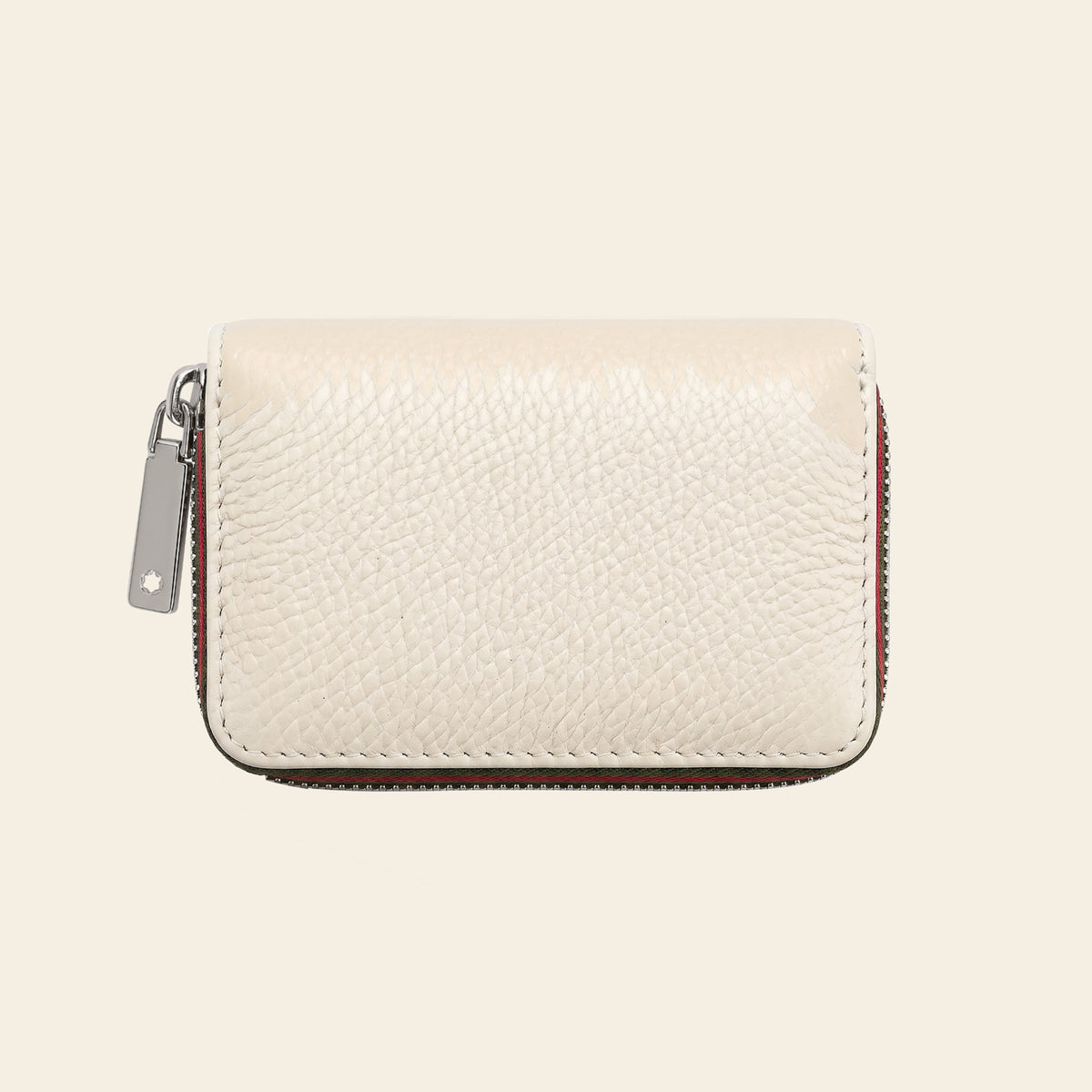 Porte-cartes en cuir luxe pour femme zippé accordéon grande capacité