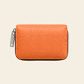 Porte-cartes en cuir luxe pour femme zippé accordéon grande capacité